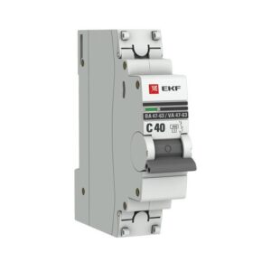 Выключатель автоматический модульный 1п C 40А 4.5кА ВА 47-63 PROxima EKF mcb4763-1-40C-pro оптом купить цена