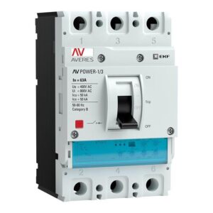 Выключатель автоматический 3п 63А 50кА AV POWER-1/3 ETU2.0 AVERES EKF mccb-13-63-2.0-av оптом купить цена