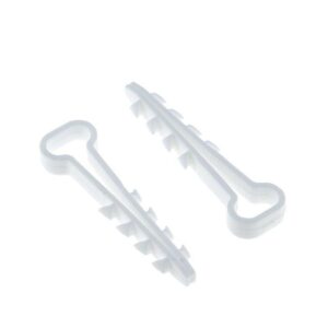 Дюбель-хомут d6х14мм для плоского кабеля полипропилен бел. (уп.50шт) EKF plc-cd-6x14w оптом купить цена