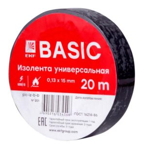 Изолента класс В 0.13х15мм (рул.20м) черн. EKF plc-iz-b-b оптом купить цена