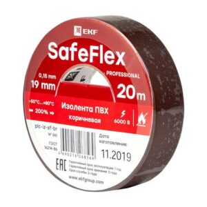 Изолента ПВХ 19мм (рул.20м) кор. SafeFlex EKF plc-iz-sf-br оптом купить цена