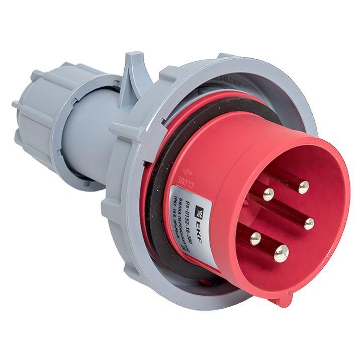 Вилка переносная 0152 3P+PE+N 16А 380В IP67 PROxima EKF ps-0152-16-380 купить оптом выгодно Вилка переносная 0152 3P+PE+N 16А 380В IP67 PROxima EKF ps-0152-16-380 оптом купить цена