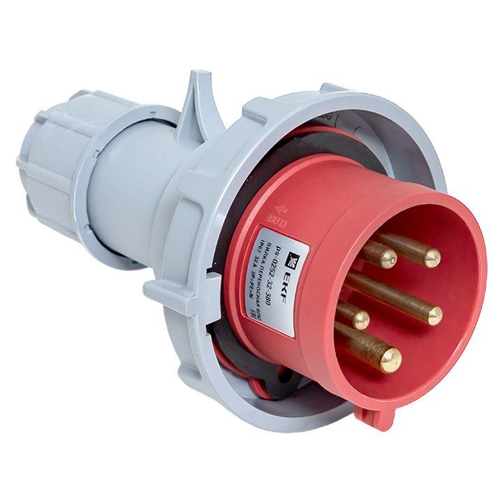 Вилка переносная 0252 3P+PE+N 32А 380В IP67 PROxima EKF ps-0252-32-380 купить оптом выгодно Вилка переносная 0252 3P+PE+N 32А 380В IP67 PROxima EKF ps-0252-32-380 оптом купить цена