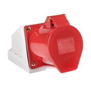 Розетка наружн. уст. 32А 380В 3P+РЕ IP44 (124) EKF ps-124-32-380 оптом купить цена