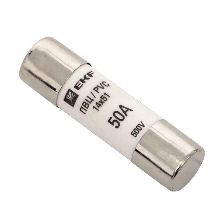 Вставка плавкая цилиндрическая ПВЦ 14х51 50А EKF pvc-14x51-50 купить оптом выгодно Вставка плавкая цилиндрическая ПВЦ 14х51 50А EKF pvc-14x51-50 оптом купить цена
