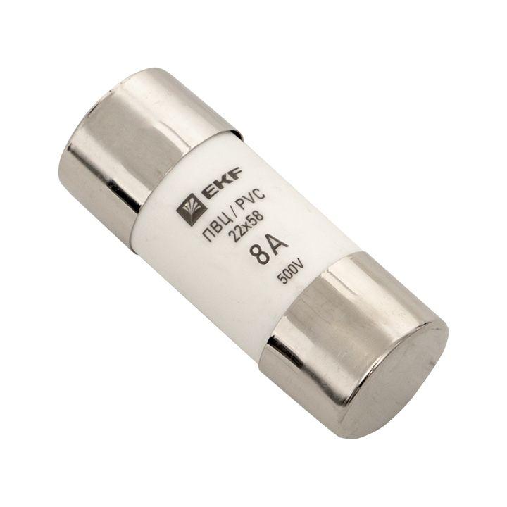Вставка плавкая цилиндрическая ПВЦ 22х58 8А EKF pvc-22x58-8 купить оптом выгодно Вставка плавкая цилиндрическая ПВЦ 22х58 8А EKF pvc-22x58-8 оптом купить цена