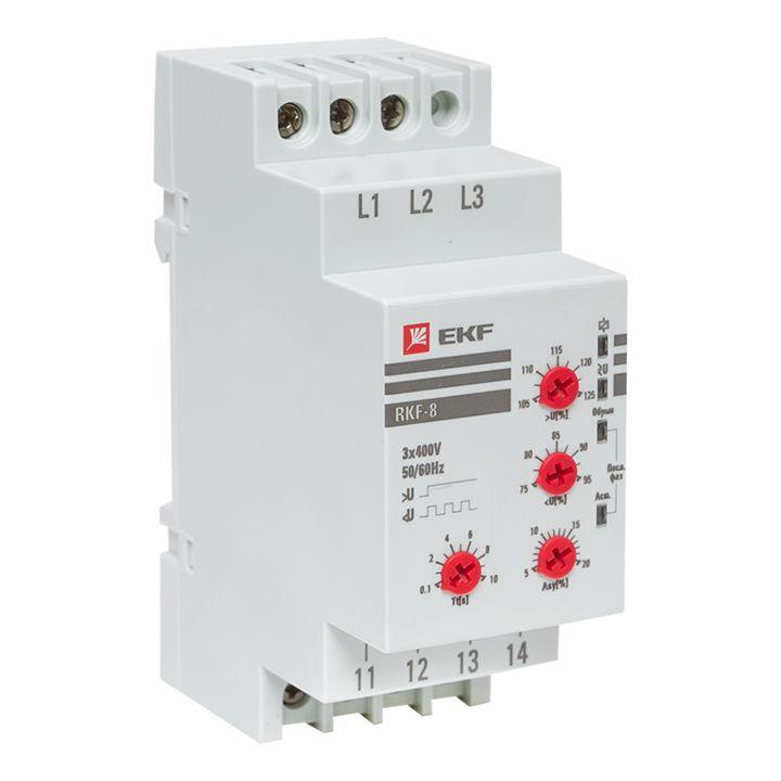 Реле контроля фаз РКФ-8 многофукц. EKF rkf-8 купить оптом выгодно Реле контроля фаз РКФ-8 многофукц. EKF rkf-8 оптом купить цена