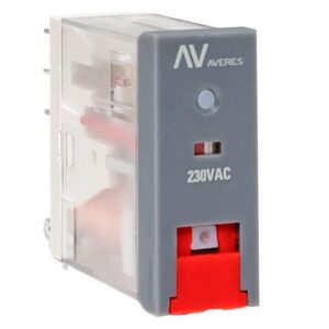 Реле промежуточное с кнопкой и мех. индикацией RPAt 22/2 8А 230В AC EKF rpat-22-2-230AC оптом купить цена