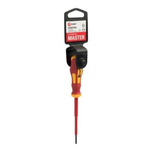 Отвертка SL2.5х80мм Master 1000В Basic EKF sl-2.5-80-mas-in оптом купить цена