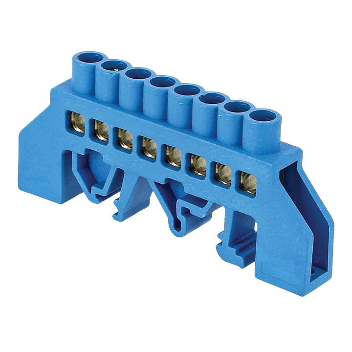 Шина нулевая N 8х12 8 отвер. латунь син. нейлоновый корпус комбинированный PROxima EKF sn0-125-8-dn купить оптом выгодно Шина нулевая N 8х12 8 отвер. латунь син. нейлоновый корпус комбинированный PROxima EKF sn0-125-8-dn оптом купить цена