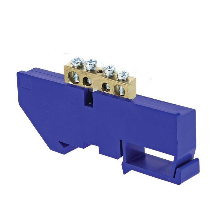 Шина нулевая N 6х9 4 отвер. латунь син. изолятор на DIN-рейку PROxima EKF sn0-63-04-d купить оптом выгодно Шина нулевая N 6х9 4 отвер. латунь син. изолятор на DIN-рейку PROxima EKF sn0-63-04-d оптом купить цена