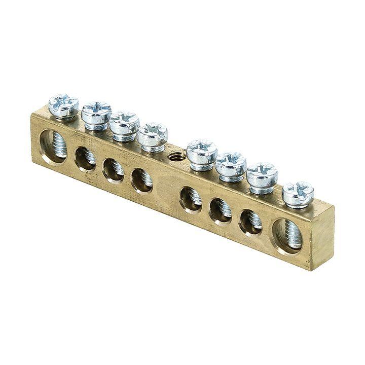 Шина PEN "ноль-земля" 6х9 8 отвер. латунь крепеж по центру PROxima EKF sn0-63-08 купить оптом выгодно Шина PEN "ноль-земля" 6х9 8 отвер. латунь крепеж по центру PROxima EKF sn0-63-08 оптом купить цена