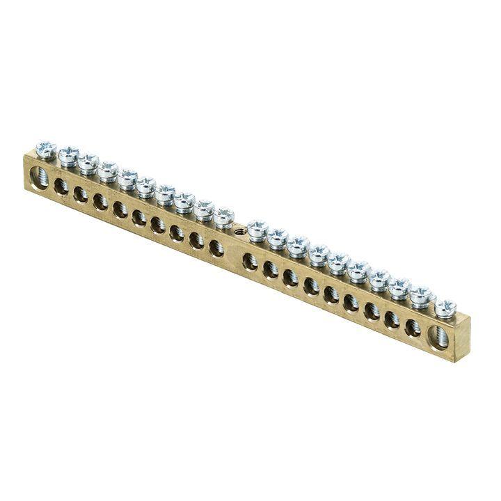 Шина PEN "ноль-земля" 6х9 20 отвер. латунь крепеж по центру PROxima EKF sn0-63-20 купить оптом выгодно Шина PEN "ноль-земля" 6х9 20 отвер. латунь крепеж по центру PROxima EKF sn0-63-20 оптом купить цена