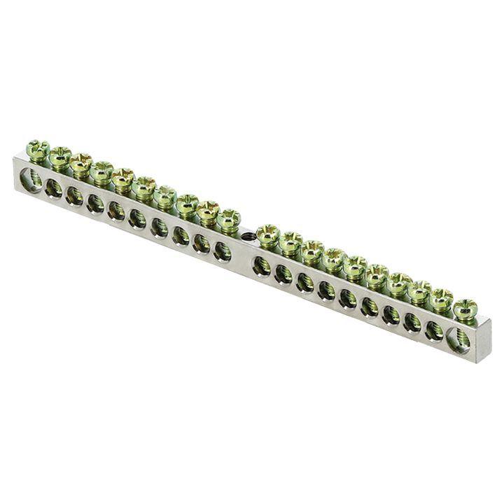 Шина PEN "ноль-земля" 6х9 20 отверст. цинк крепеж по центру PROxima EKF sn1-63-20 купить оптом выгодно Шина PEN "ноль-земля" 6х9 20 отверст. цинк крепеж по центру PROxima EKF sn1-63-20 оптом купить цена