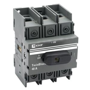 Рубильник 3п 40А с рукояткой управления для прямой установки TwinBlock EKF tb-40-3p-f оптом купить цена