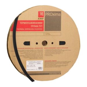 Трубка термоусадочная ТУТ нг 20/10 черн. (уп.100м) EKF tut-20-b оптом купить цена