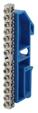 Шина ЭРА NO-222-88-1 N ноль на DIN-изоляторе ШНИ-6х9-14 никелированная Д-Синий купить оптом недорого