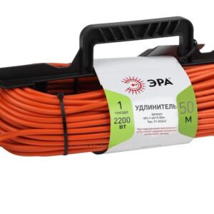 Удлинитель силовой ЭРА UFx-1-2x1.5-50m на рамке без заземления 1 розетка 50м ПВС 2х1.5мм2 купить оптом недорого