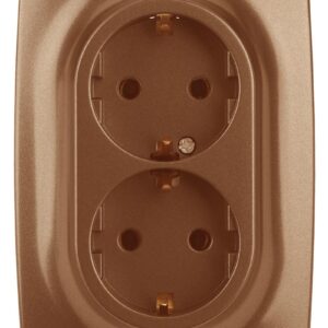 12-2106-14 ЭРА Розетка 2X2P+E Schuko