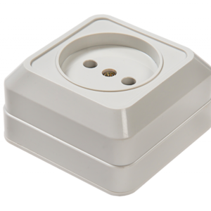 Розетка одинарная BOLLETO белая накладная 7022 IN HOME купить оптом недорого