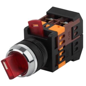 Переключатель ЭРА BSW10-ANCLR-3-K04E АNСLR-22-3 на 3 фиксированных положения красный неон 240В I-0 1з+1р купить оптом недорого