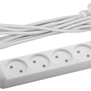 Удлинитель электрический ЭРА U-4-3m-2x1 без заземления 4 розетки 3м ПВС 2x1мм2 10А купить оптом недорого