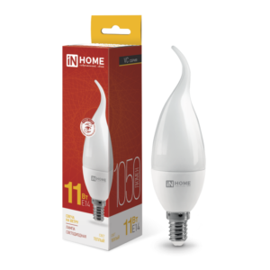 Лампа светодиодная LED-СВЕЧА НА ВЕТРУ-VC 11Вт 230В Е14 3000К 1050Лм IN HOME купить оптом недорого