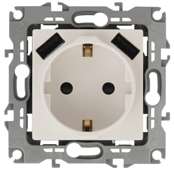 14-4109-02 ЭРА Розетка 2P+E 16A-250В