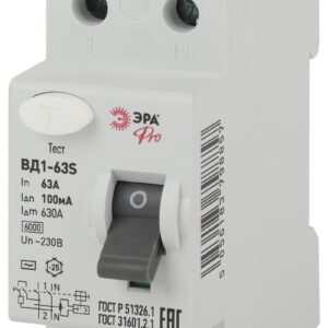 УЗО ЭРА PRO NO-902-152 ВД1-63S 2P 63А 100мА купить оптом недорого