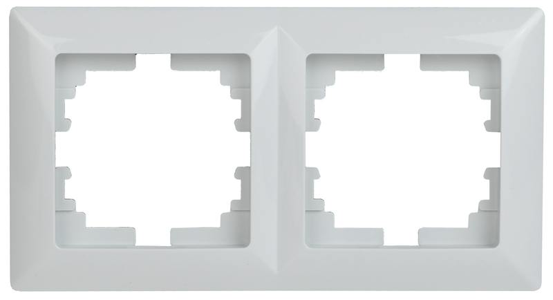 Рамка для розеток и выключателей Intro Solo 4-502-01 на 2 поста Рамка для розеток и выключателей Intro Solo 4-502-01 на 2 поста