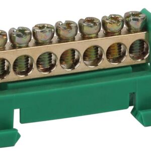 Шина ЭРА NO-222-80-1 PE земля в изоляторе типа стойка ШНИ 6х9-10-Д-Зеленый купить оптом недорого