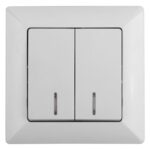 Выключатель Intro Solo 4-105-01 двухклавишный с подсветкой