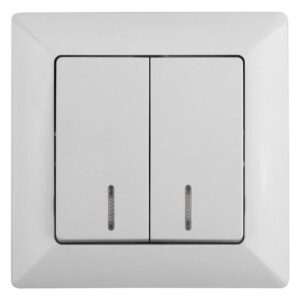 Выключатель Intro Solo 4-105-01 двухклавишный с подсветкой