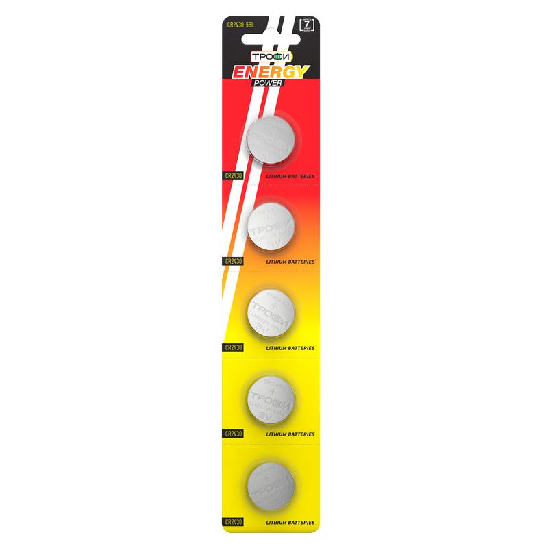 Батарейки Трофи CR2430 5BL ENERGY POWER Lithium оптом купить хорошая цена Батарейки Трофи CR2430 5BL ENERGY POWER Lithium купить оптом недорого