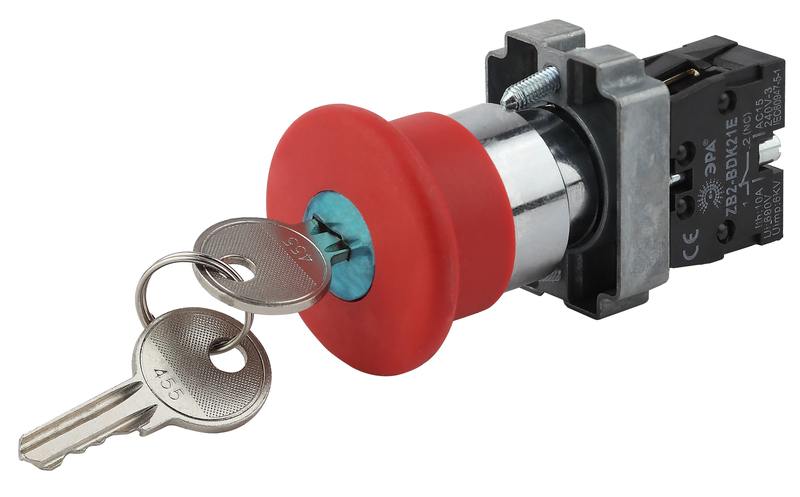 Кнопка ЭРА BBG50-LAY5-K04E LAY5-BS142 Грибок с ключом красный d22мм 240В 1р оптом купить хорошая цена Кнопка ЭРА BBG50-LAY5-K04E LAY5-BS142 Грибок с ключом красный d22мм 240В 1р купить оптом недорого