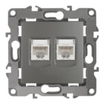 12-3108-12 ЭРА Розетка информационная двойная 2XRJ45