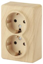 11-2206-11 ЭРА Розетка 2х2P+E Schuko со шторками