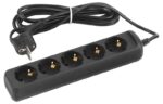 Удлинитель электрический ЭРА UX-5e-3m-B с заземлением 5 розеток 3 м ПВС 3х0