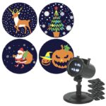 Светодиодный проектор ЭРА ENIOP-10 LED Праздник уличный 4 карты с динамичными проекциями в комплекте 220В купить оптом недорого