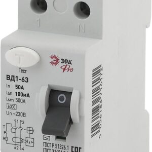 УЗО ЭРА PRO NO-902-36 ВД1-63 2P 50А 100мА купить оптом недорого