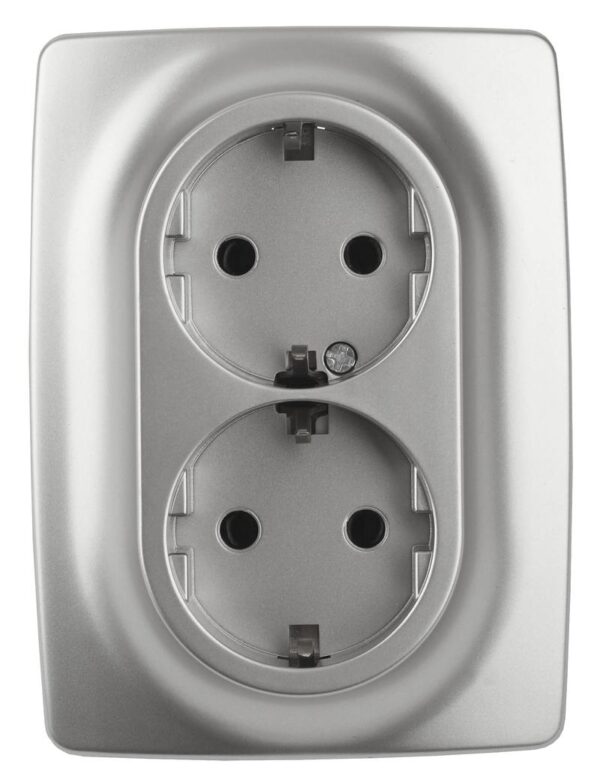 12-2106-03 ЭРА Розетка 2X2P+E Schuko
