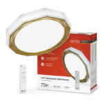 Светильник светодиодный COMFORT SIESTA 75Вт 230В 3000-6500K 6000Лм 520x90мм с пультом ДУ IN HOME купить оптом недорого