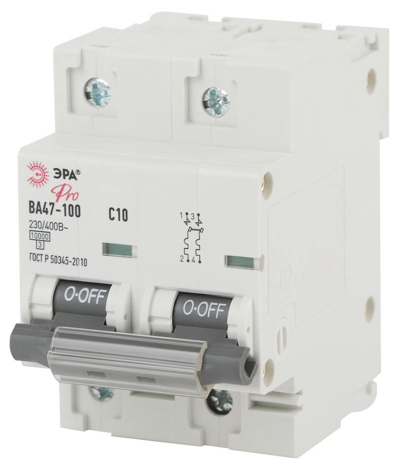 Автоматический выключатель ЭРА PRO NO-902-271 ВА47-100 2Р 10А кривая С 10 кА оптом купить хорошая цена Автоматический выключатель ЭРА PRO NO-902-271 ВА47-100 2Р 10А кривая С 10 кА купить оптом недорого