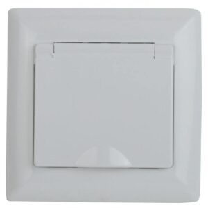 Розетка Intro Solo 4-207-01 с заземлением 2P+E Schuko с крышкой шторками