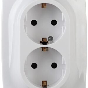 12-2008-01 ЭРА Розетка 2X2P+E Schuko со шторками