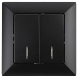 Выключатель Intro Solo 4-105-05 двухклавишный с подсветкой