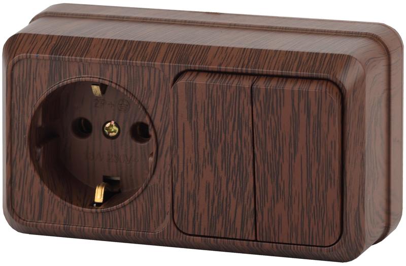 Блок розетка с выключателем Intro Quadro 2-702-10 двойным горизонтальный 10А-250В Блок розетка с выключателем Intro Quadro 2-702-10 двойным горизонтальный 10А-250В