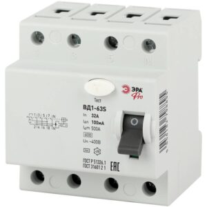 УЗО ЭРА PRO NO-902-154 ВД1-63S 4P 32А 100мА купить оптом недорого