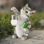 Светильник уличный ЭРА ERASF22-10 на солнечной батарее садовый Умный кот 28 см купить оптом недорого