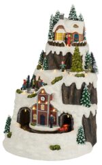 Светодиодная новогодняя фигура ЭРА EFIS-S07 композиция Рождество музыка теплый белый свет 3*АА 25*23*34 см купить оптом недорого